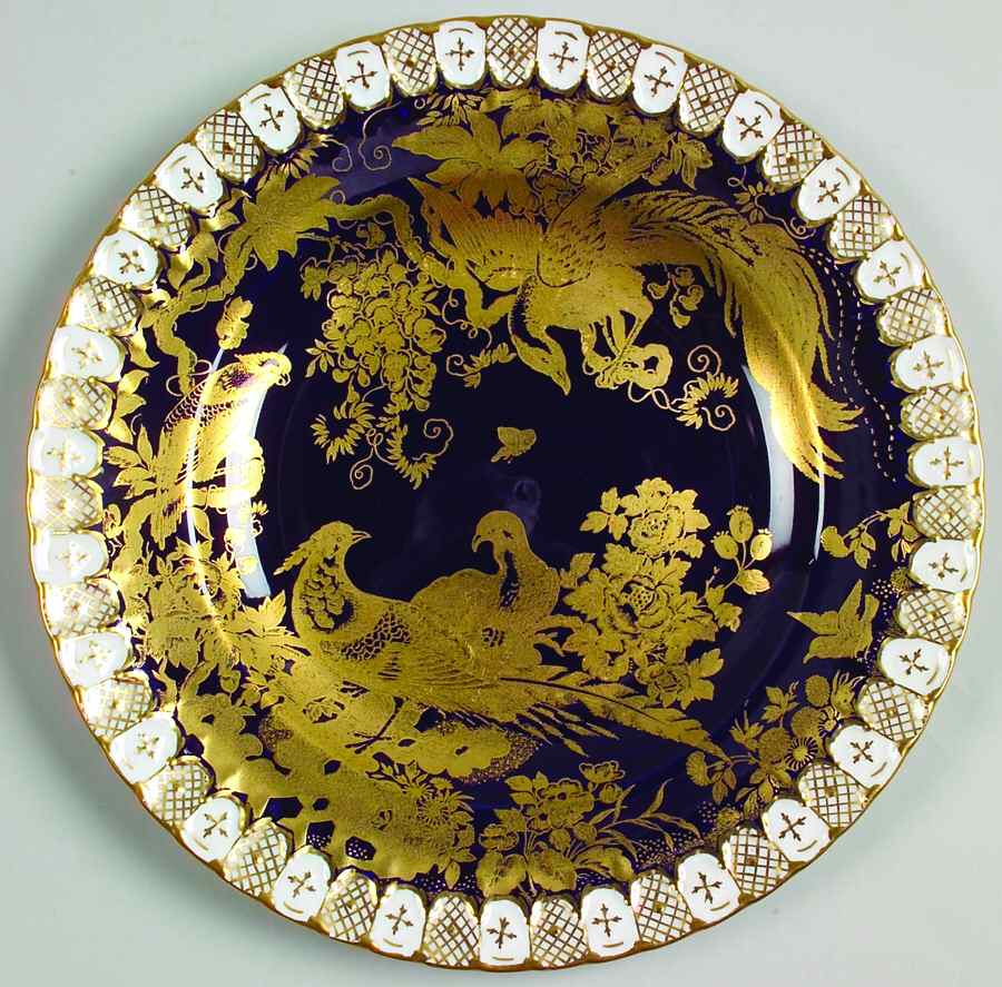 Paradise Cobalt Blue Salad Plate by Royal Crown Derby-1