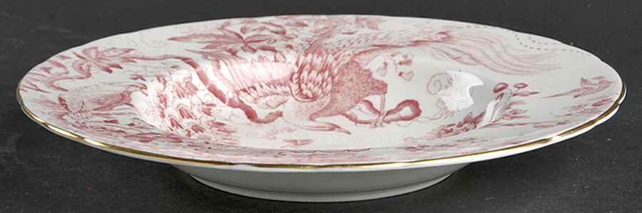 Pink Aves Rim Cereal Bowl by Royal Crown Derby-1