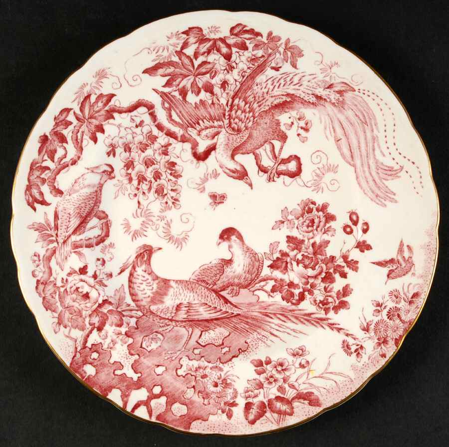 Pink Aves Salad Plate by Royal Crown Derby-1
