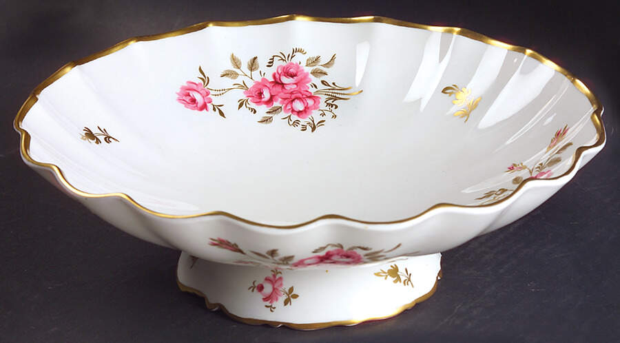 Pinxton Roses Marquise Bowl by Royal Crown Derby-1