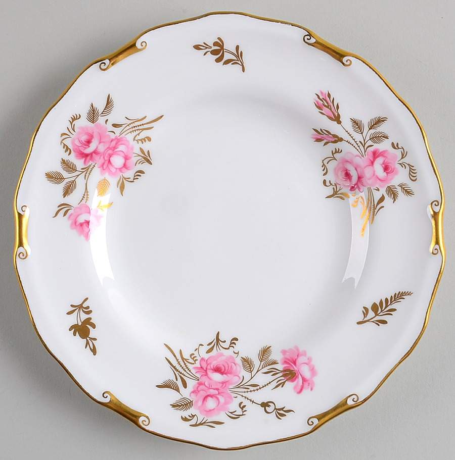 Pinxton Roses Bread & Butter Plate by Royal Crown Derby-1