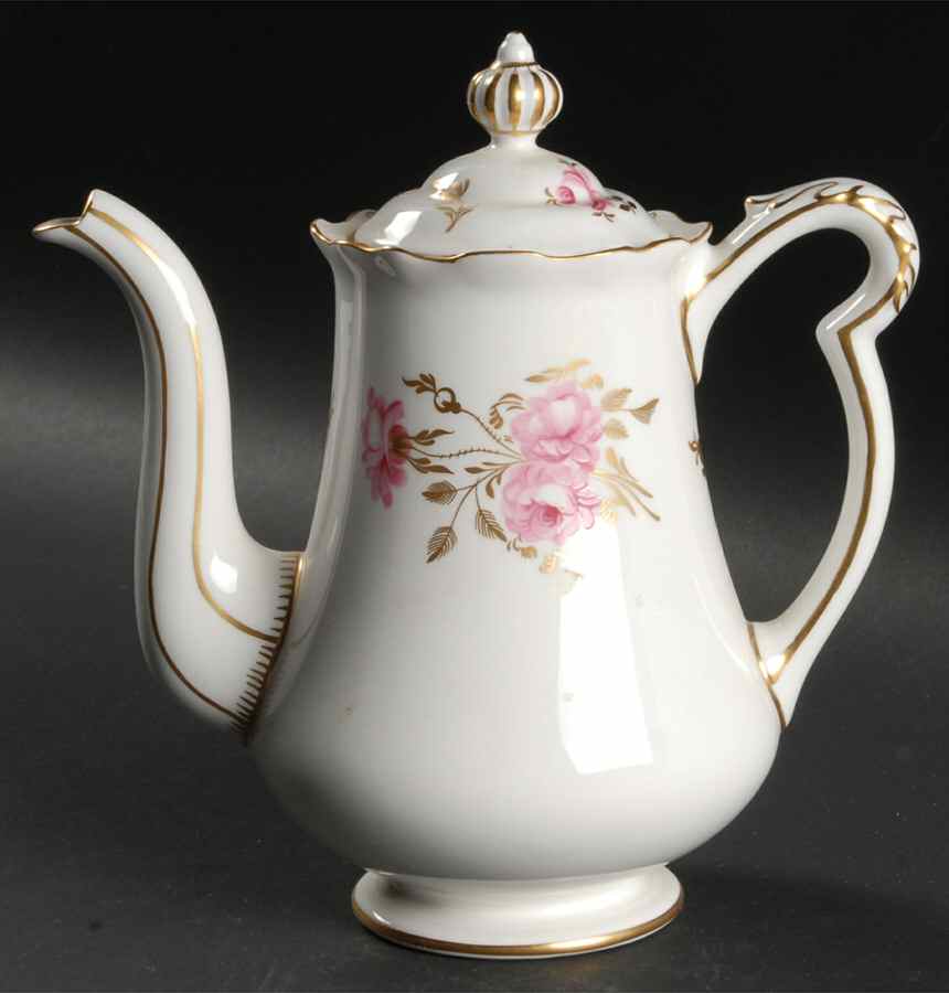 Pinxton Roses Mini Coffee Pot & Lid by Royal Crown Derby-1