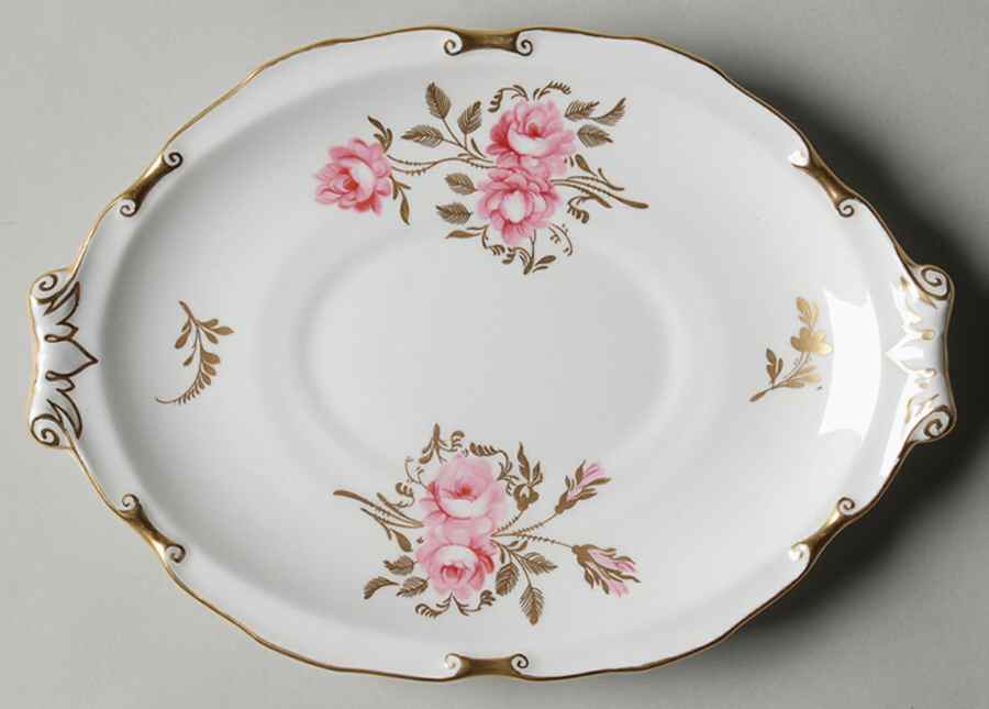Pinxton Roses Underplate for Gravy Boat by Royal Crown Derby-1