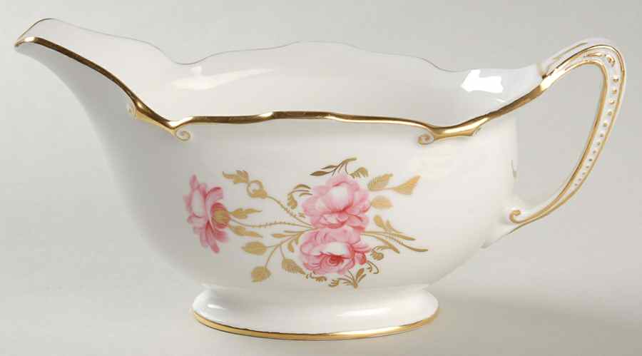 Pinxton Roses Gravy Boat by Royal Crown Derby-1
