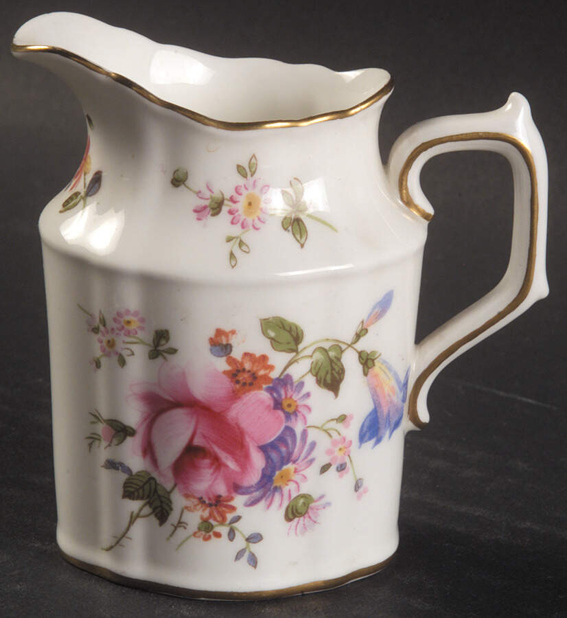 Posie Ely Chelsea (White Background) Mini Creamer by Royal Crown Derby-1