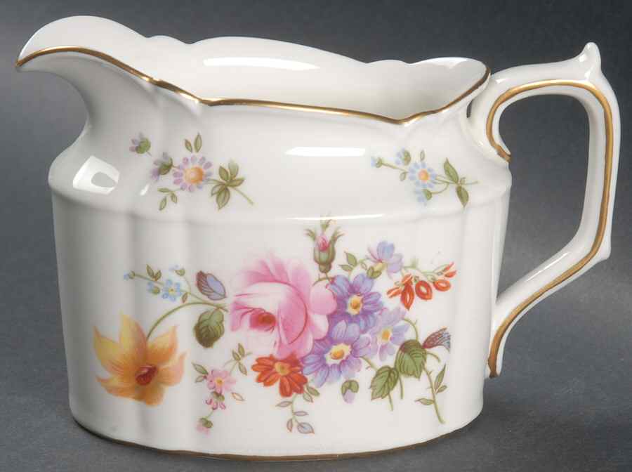 Posie Ely Chelsea (White Background) Creamer by Royal Crown Derby-1