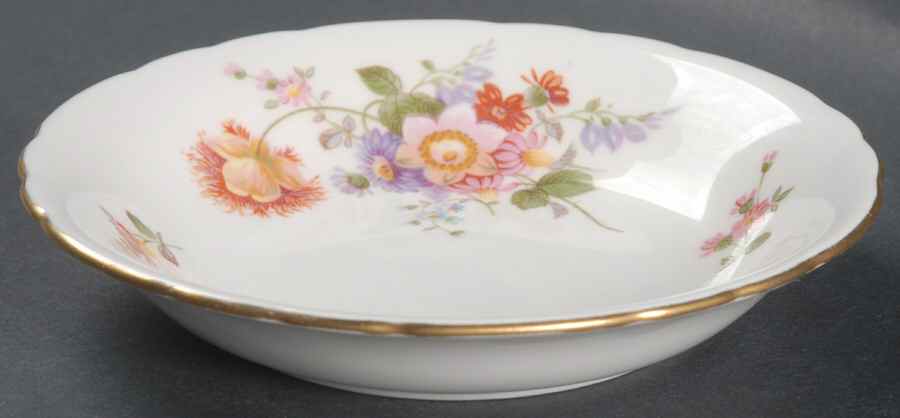 Posie Ely Chelsea (White Background) Fruit/Dessert (Sauce) Bowl by Royal Crown Derby-1