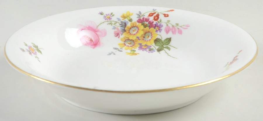 Posie Ely Chelsea (White Background) Coupe Cereal Bowl by Royal Crown Derby-1