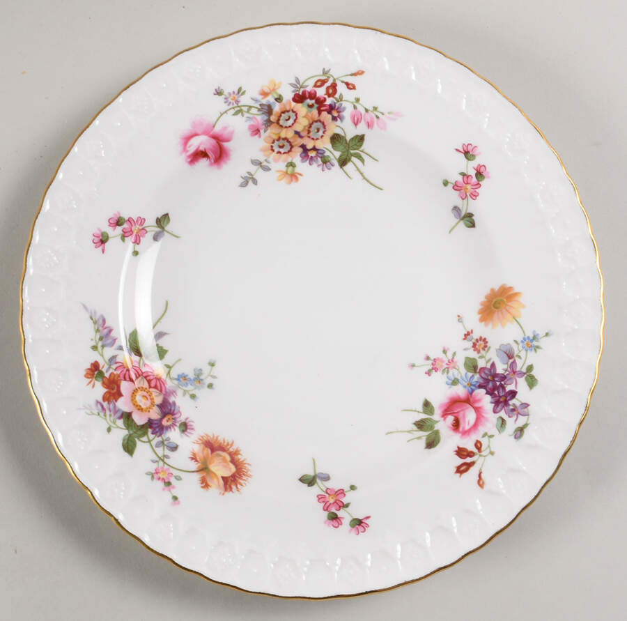 Posie (Heraldic Shape) Salad Plate by Royal Crown Derby-1