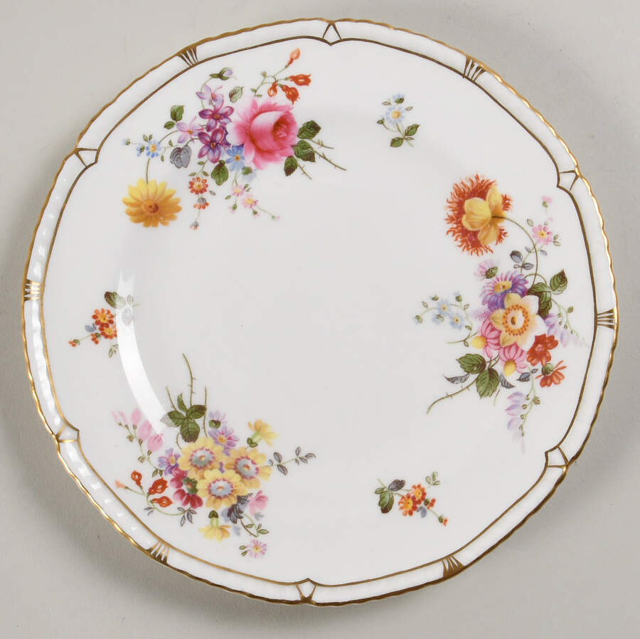 Posie Sprays Bread & Butter Plate by Royal Crown Derby-1