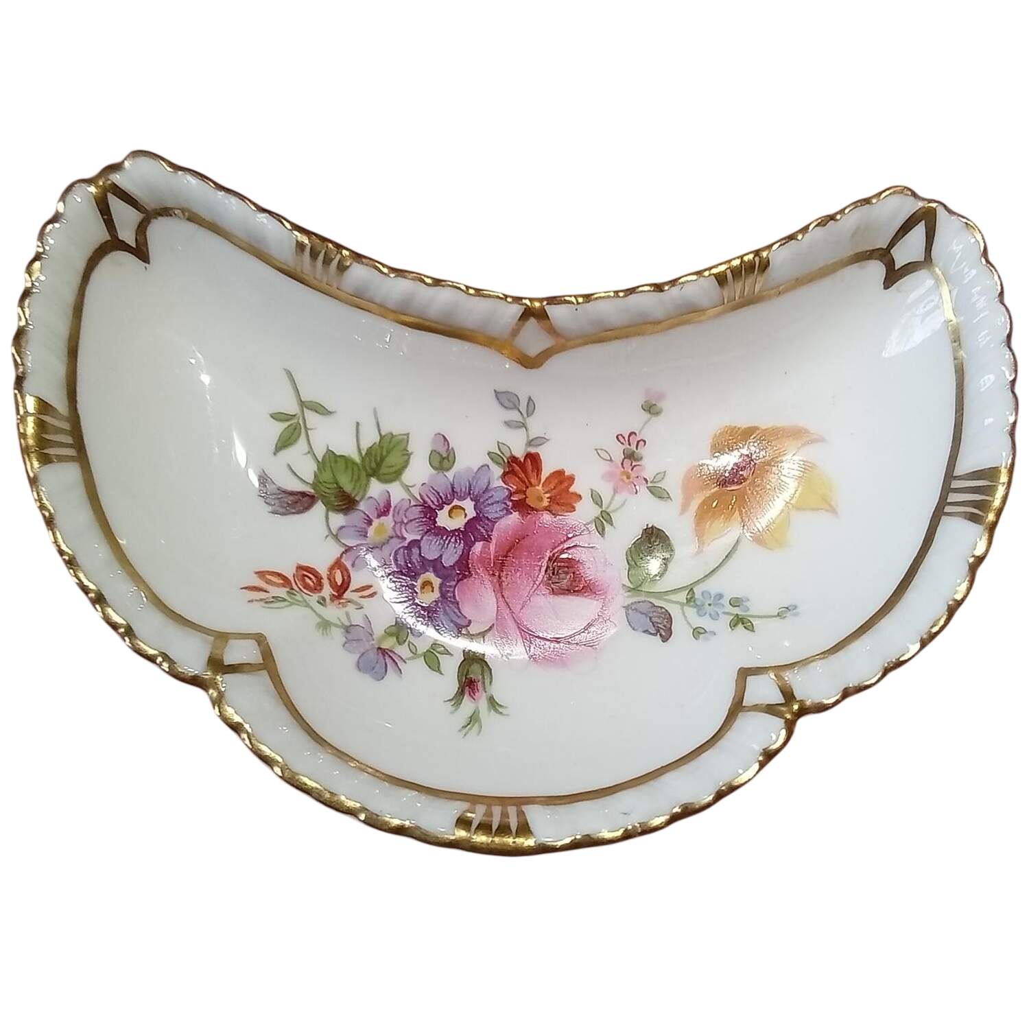 Posie Sprays Crescent Tray by Royal Crown Derby-1