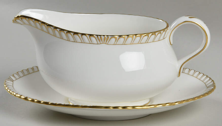Prince Consort Gravy Boat & Underplate by Royal Crown Derby-1