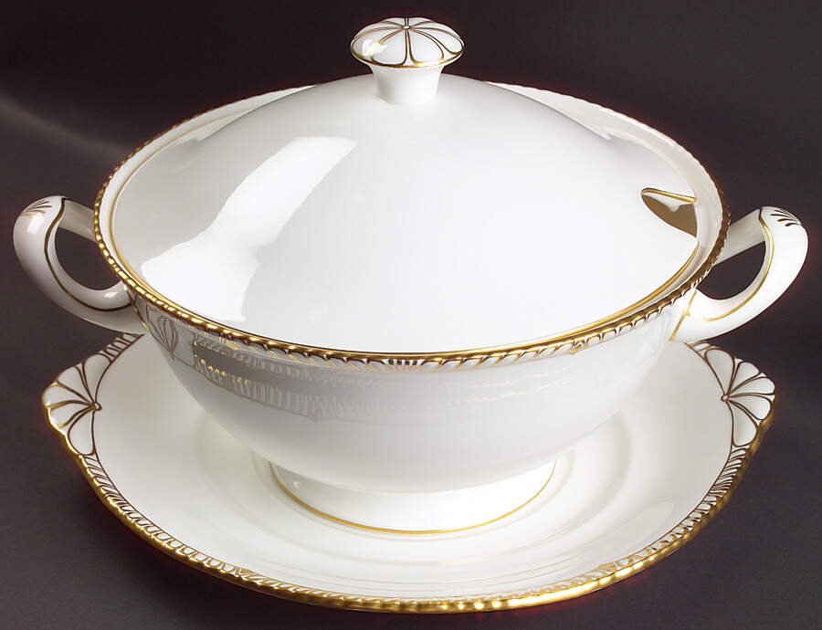 Prince Consort Tureen & Lid w/Underplate by Royal Crown Derby-1