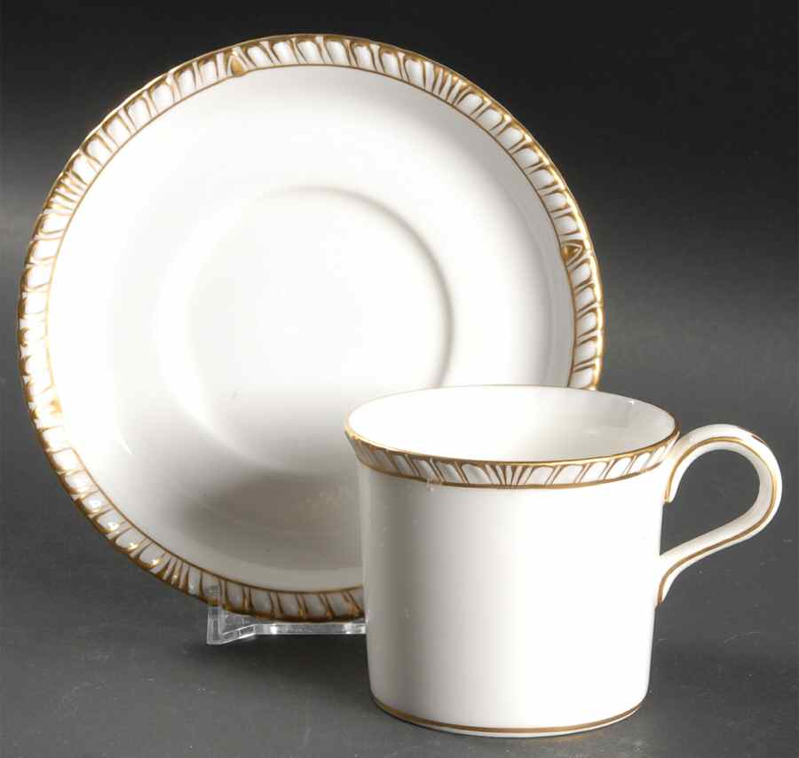 Prince Consort Flat Cup & Saucer Set by Royal Crown Derby-1