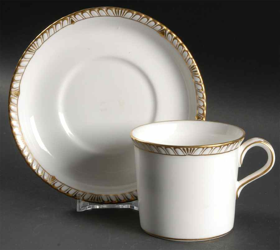 Prince Consort Flat Cup & Saucer Set by Royal Crown Derby-1