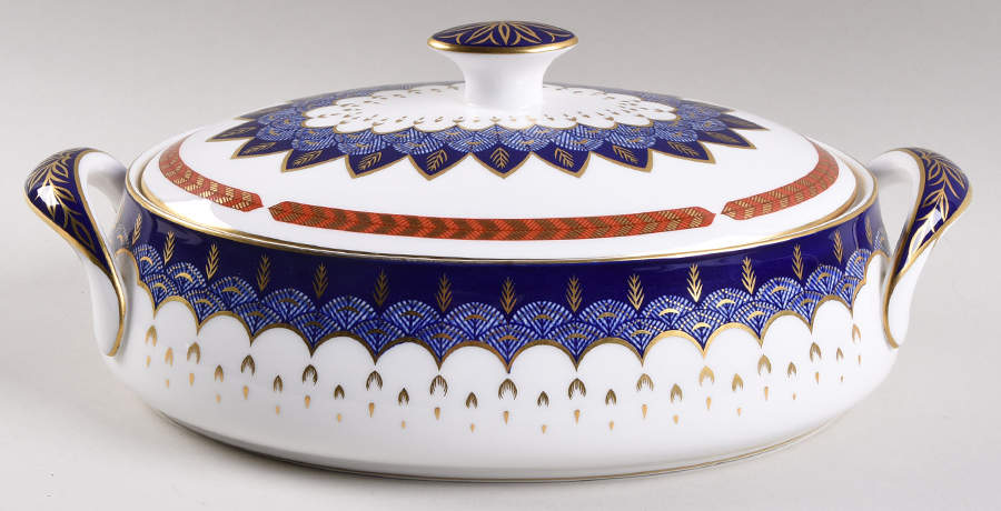 Quail Oval Covered Vegetable by Royal Crown Derby-1