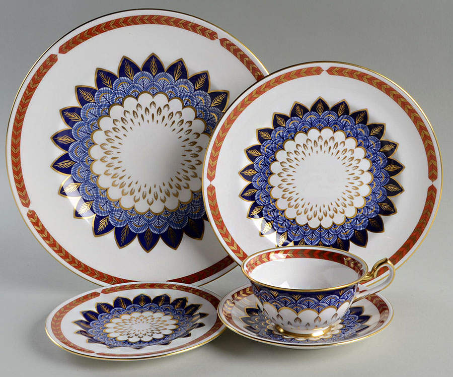 Quail 5 Piece Place Setting by Royal Crown Derby-1