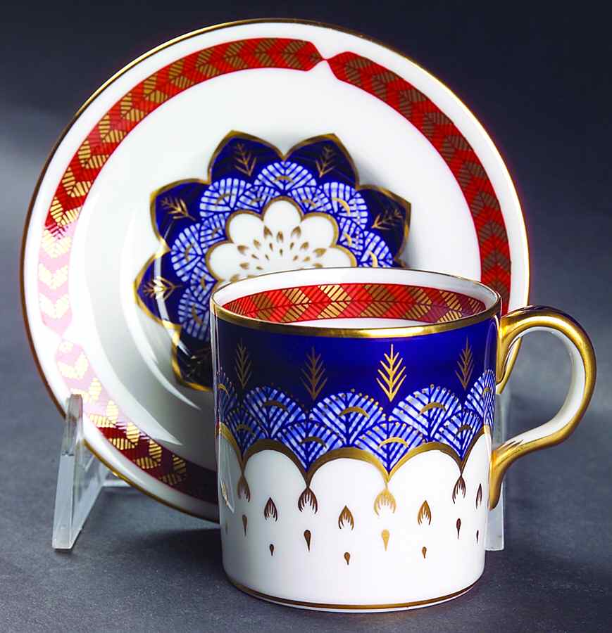 Quail Flat Demitasse Cup & Saucer Set by Royal Crown Derby-1