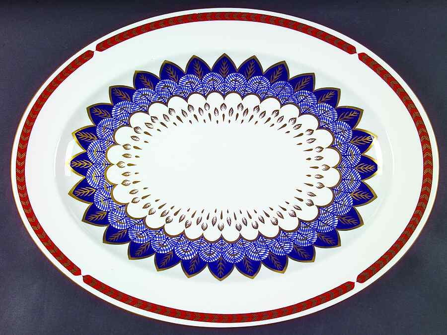 Quail 16" Oval Serving Platter by Royal Crown Derby-1