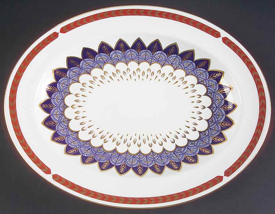Quail 13" Oval Serving Platter by Royal Crown Derby-1