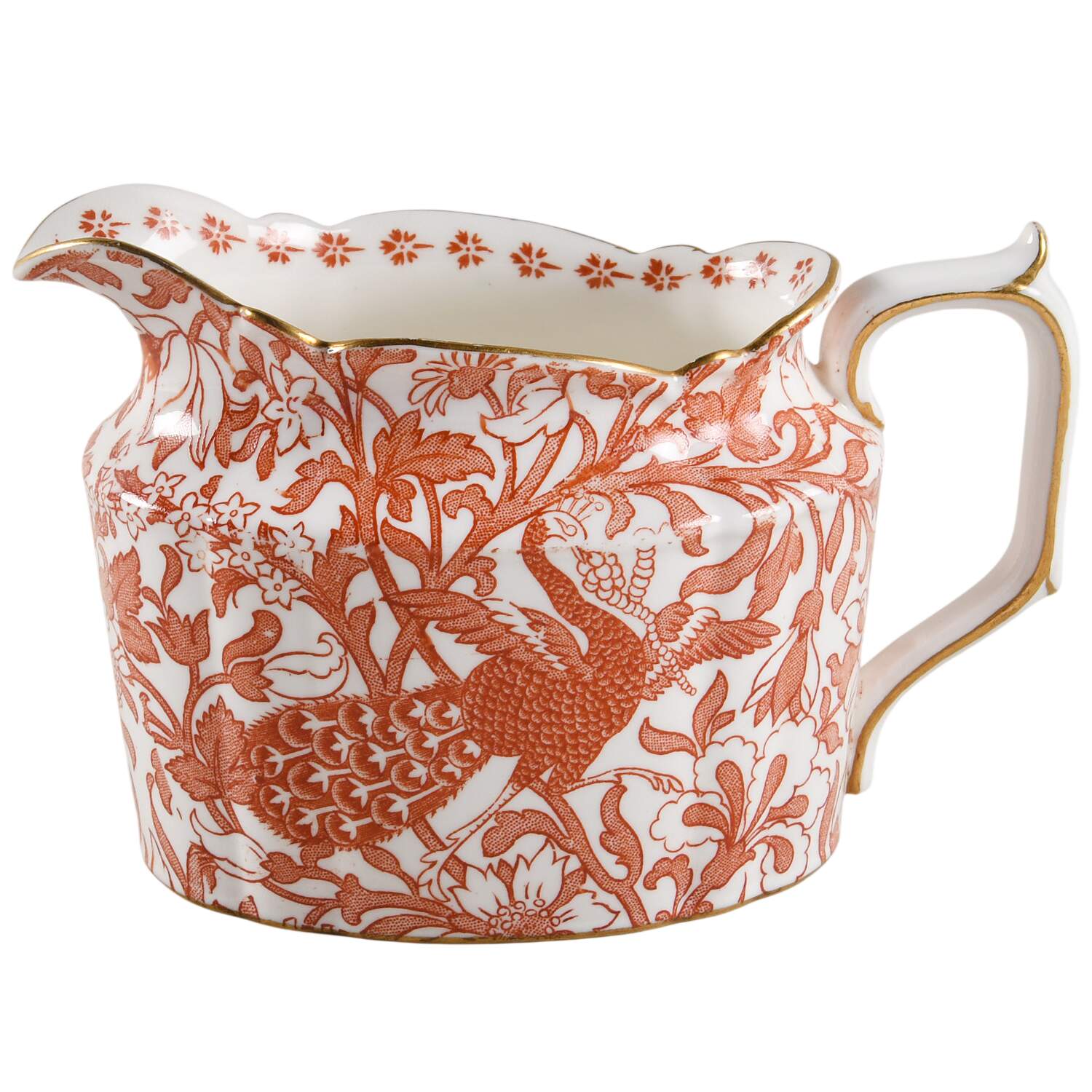 Derby Peacock Red Creamer by Royal Crown Derby-1