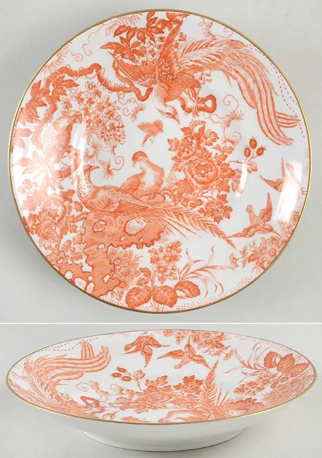 Red Aves (Older, Discontinued 1997) Coupe Soup Bowl by Royal Crown Derby-1