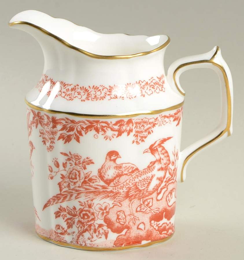 Red Aves (Older, Discontinued 1997) Creamer by Royal Crown Derby-1