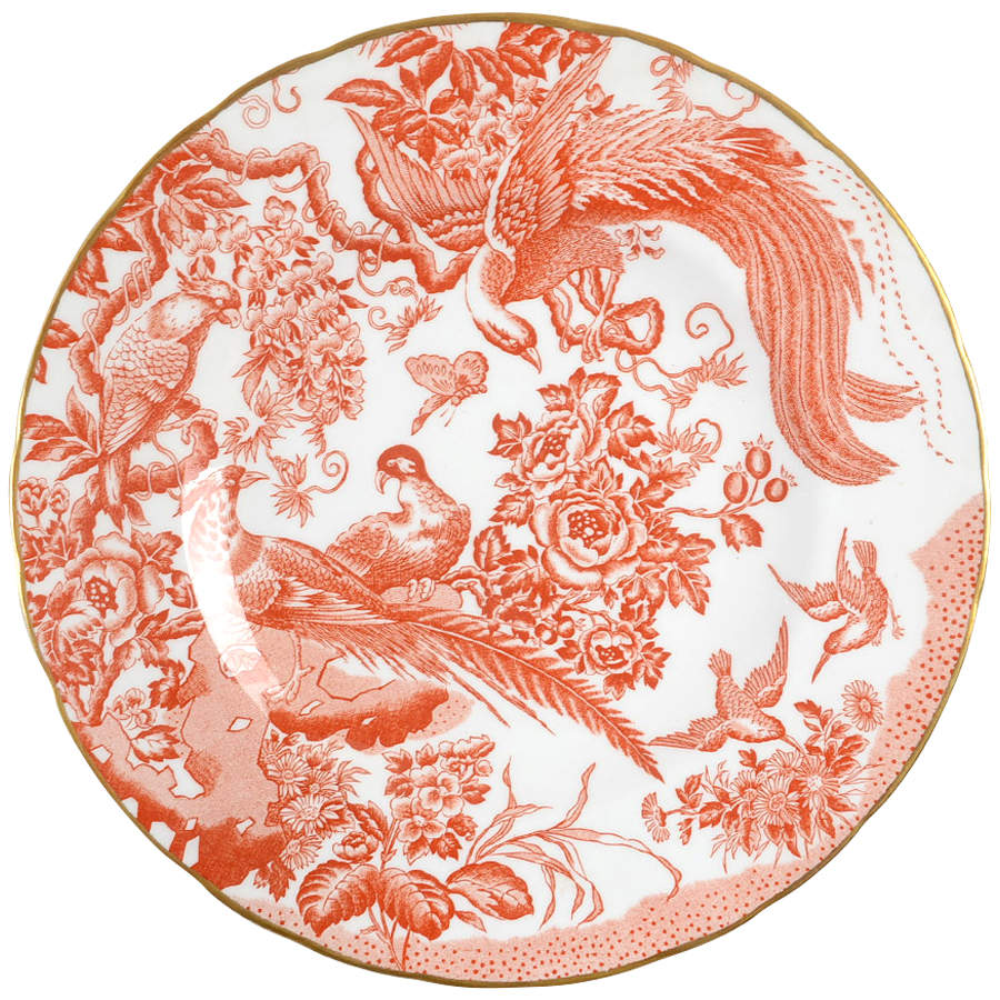 Red Aves (Older, Discontinued 1997) Dinner Plate by Royal Crown Derby-1