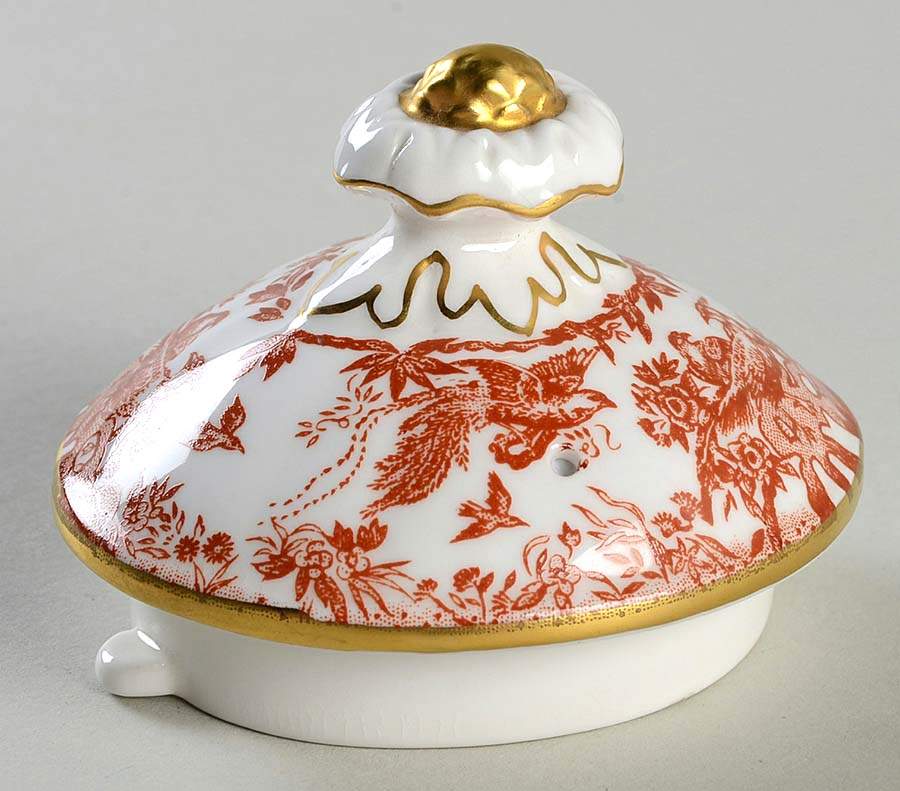 Red Aves (Older, Discontinued 1997) Lid for Coffee Pot by Royal Crown Derby-1