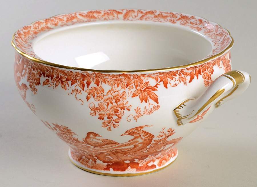 Red Aves (Older, Discontinued 1997) Sauce Boat No LId by Royal Crown Derby-1