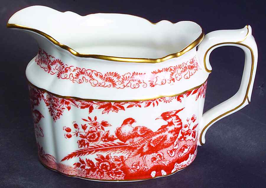 Red Aves (Older, Discontinued 1997) Creamer by Royal Crown Derby-1