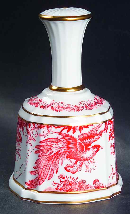 Red Aves (Older, Discontinued 1997) Bell by Royal Crown Derby-1
