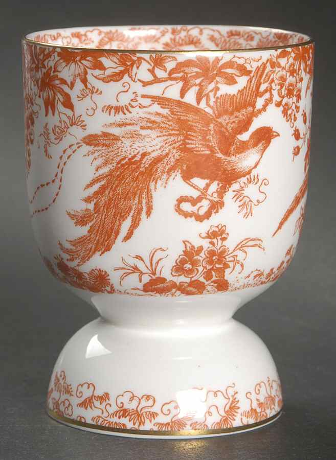 Red Aves (Older, Discontinued 1997) Single Egg Cup by Royal Crown Derby-1