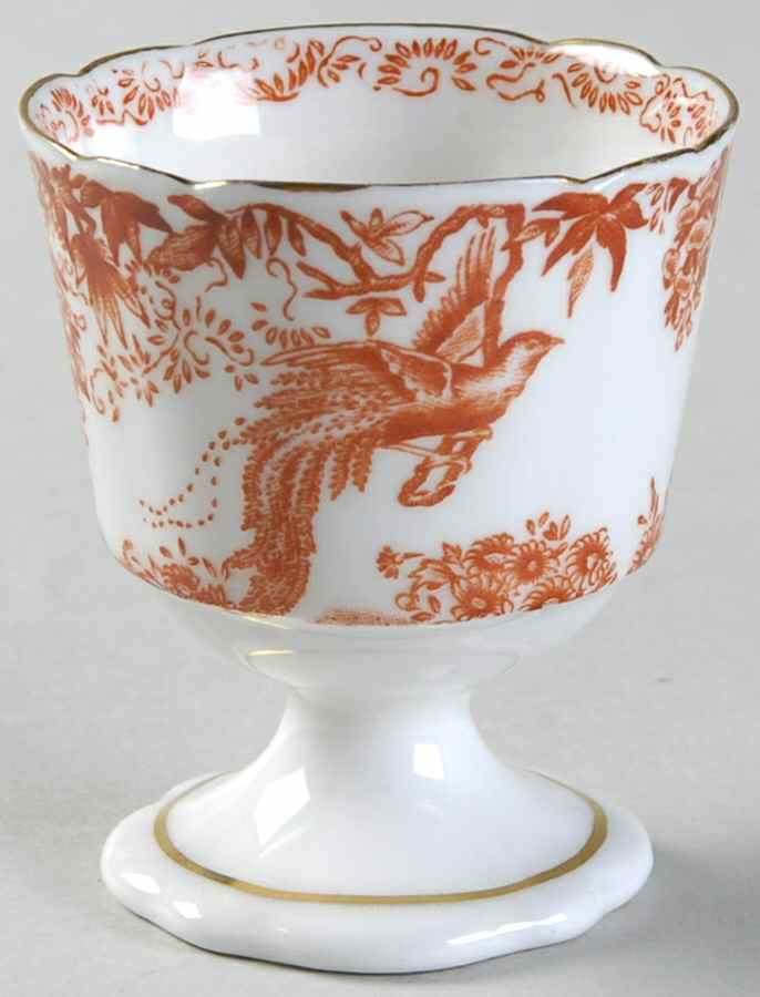 Red Aves (Older, Discontinued 1997) Single Egg Cup by Royal Crown Derby-1