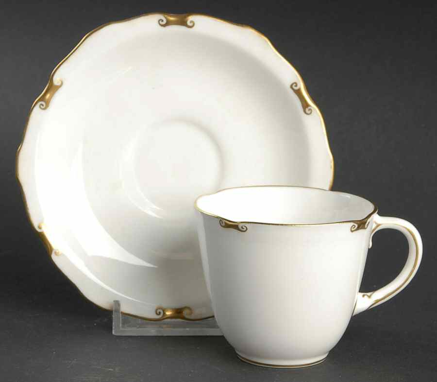 Regency Flat Demitasse Cup & Saucer Set by Royal Crown Derby-1