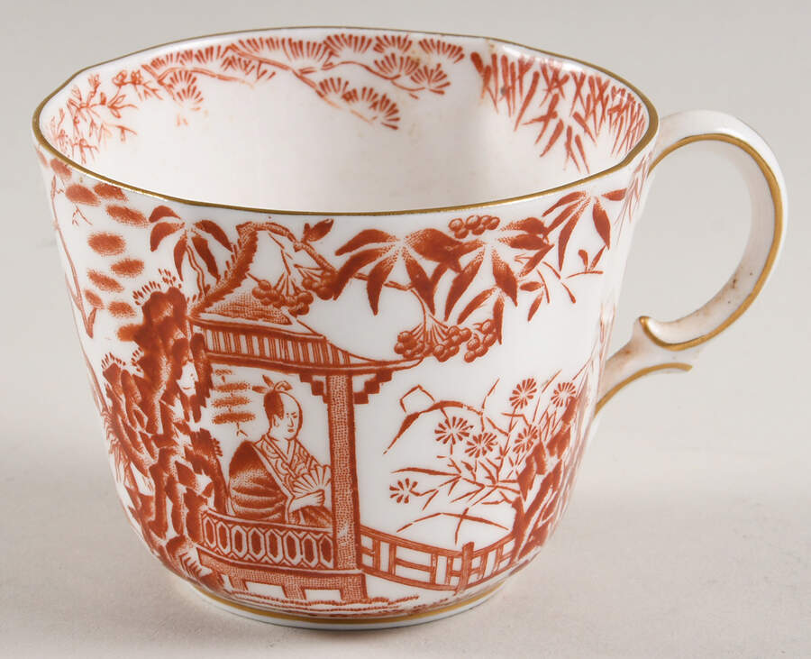 Red Mikado Flat Cup by Royal Crown Derby-1