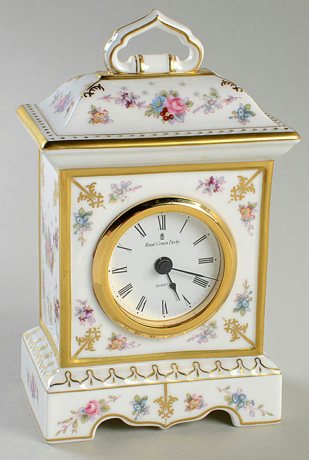 Royal Antoinette Large Desk Clock by Royal Crown Derby-1