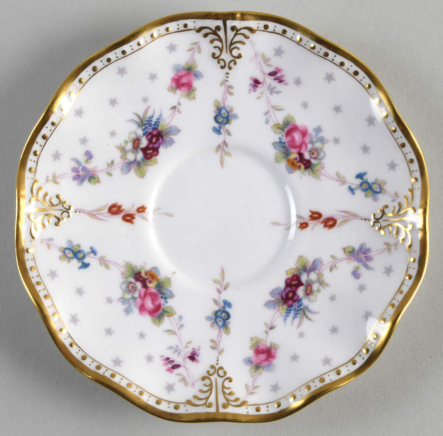 Royal Antoinette Saucer for Footed Cup by Royal Crown Derby-1