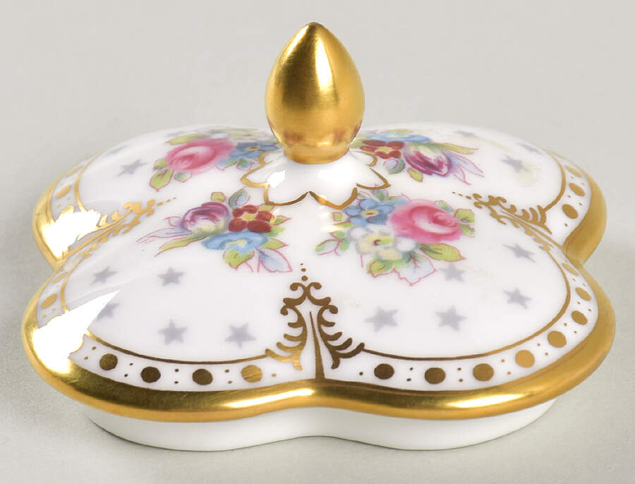 Royal Antoinette Lid for Trinket Box by Royal Crown Derby-1