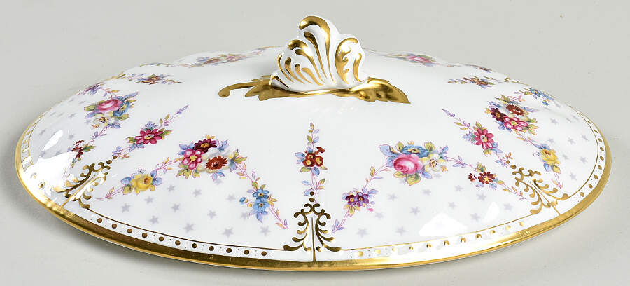 Royal Antoinette Lid for Oval Vegetable by Royal Crown Derby-1