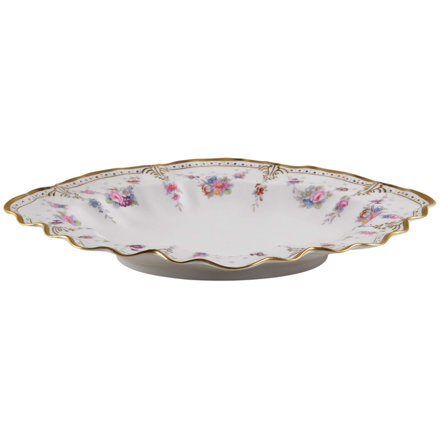 Royal Antoinette Large Oval Dessert Bowl by Royal Crown Derby-1