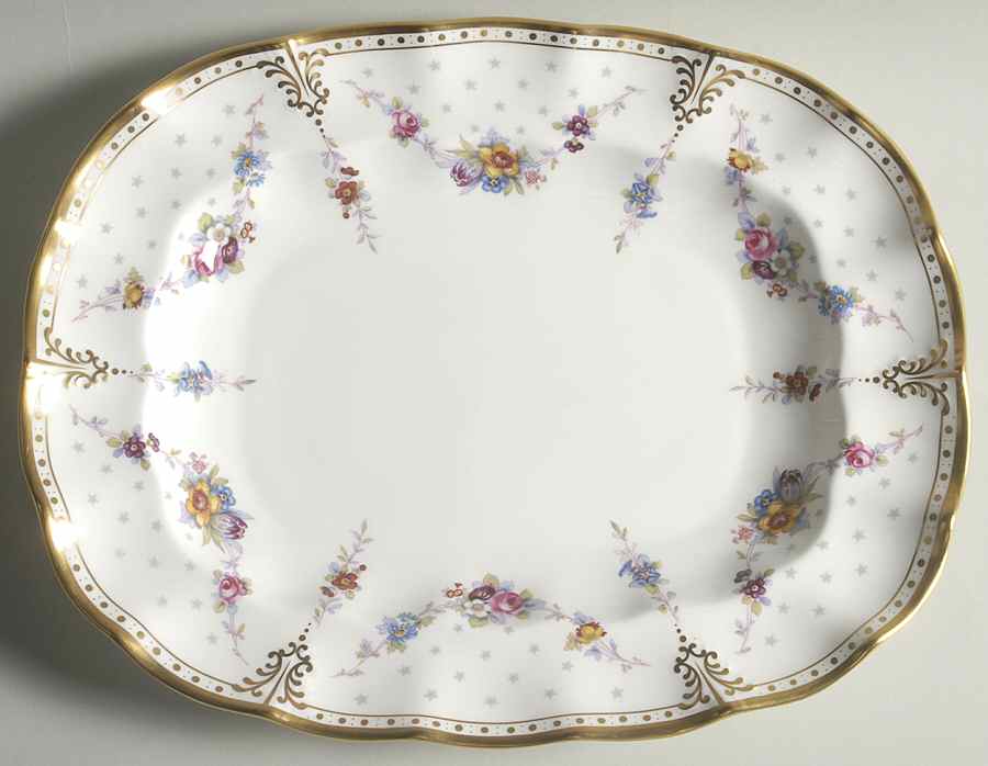 Royal Antoinette 13" Oval Serving Platter by Royal Crown Derby-1