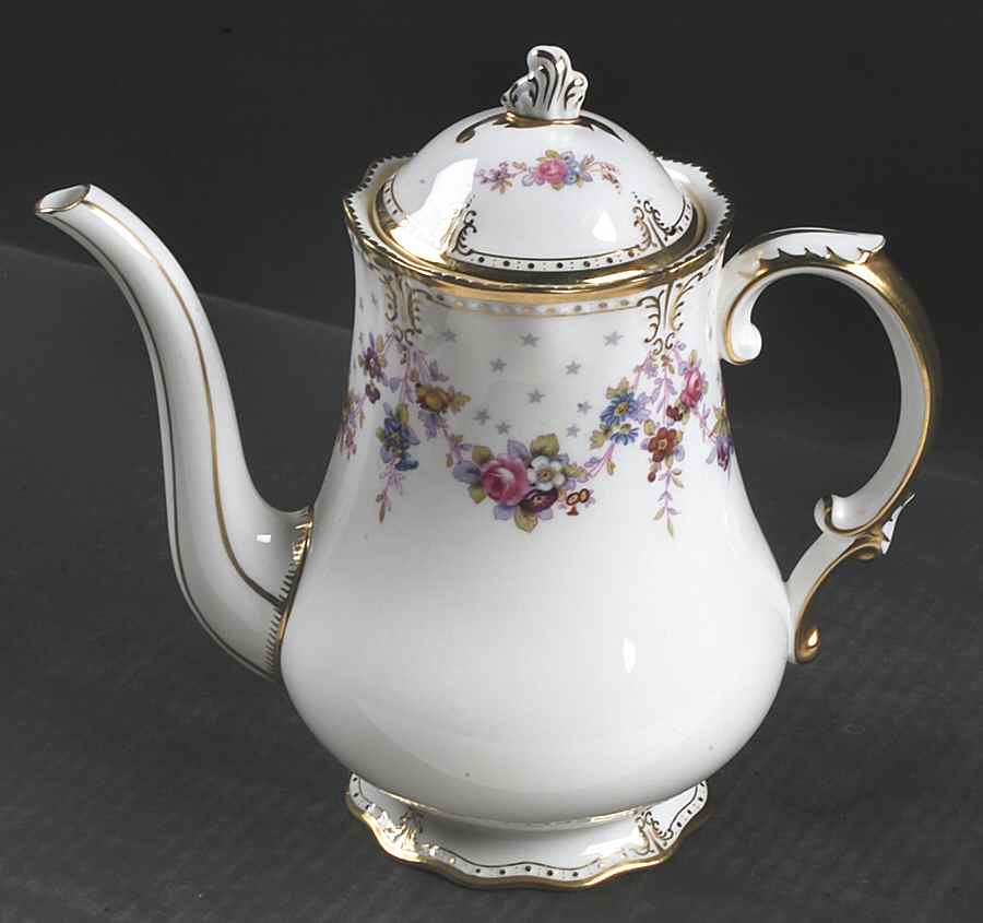 Royal Antoinette Coffee Pot & Lid by Royal Crown Derby-1