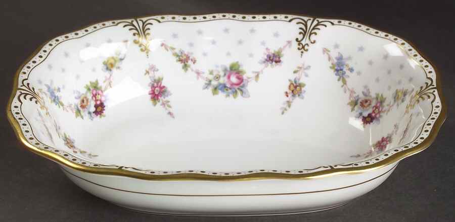 Royal Antoinette 9" Oval Vegetable Bowl by Royal Crown Derby-1
