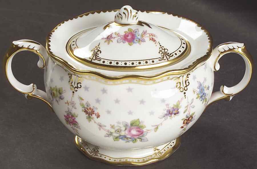 Royal Antoinette Sugar Bowl & Lid by Royal Crown Derby-1