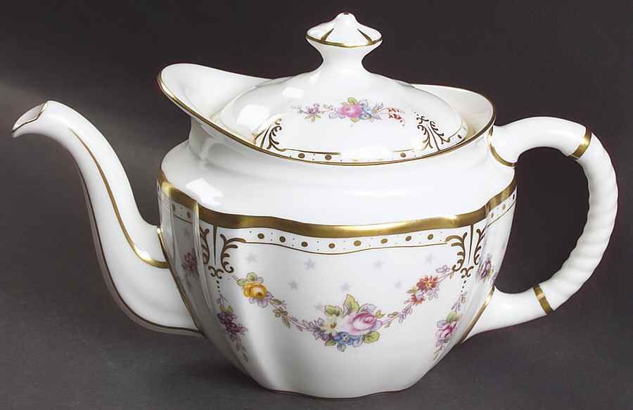 Royal Antoinette Mini Teapot & Lid by Royal Crown Derby-1