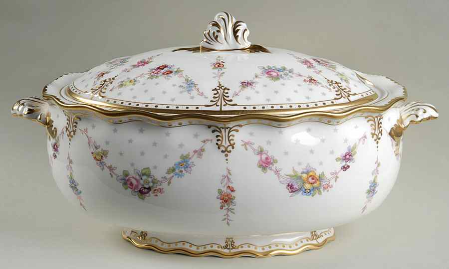 Royal Antoinette Tureen &  Lid by Royal Crown Derby-1