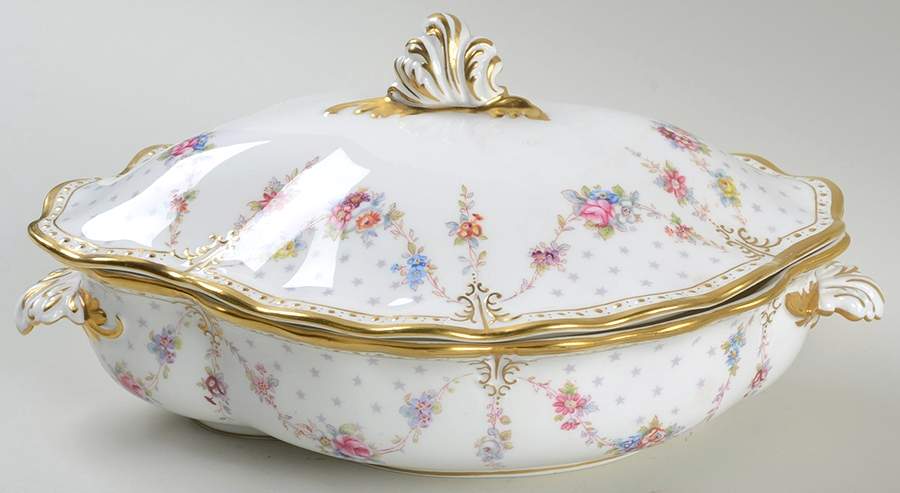 Royal Antoinette Oval Covered Vegetable by Royal Crown Derby-1
