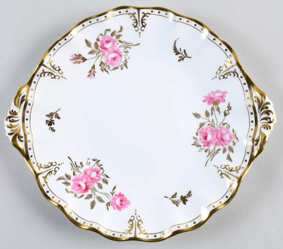 Royal Pinxton Roses Handled Cake/Pastry Plate by Royal Crown Derby-1