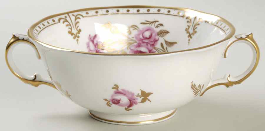 Royal Pinxton Roses Footed Cream Soup Bowl by Royal Crown Derby-1
